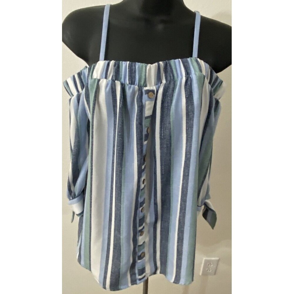 I Z Byer Women Size Small Blouse Off The Shoulder